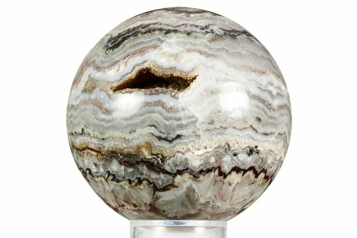 Polished Barite, Quartz & Agate Sphere - Arizona #371246